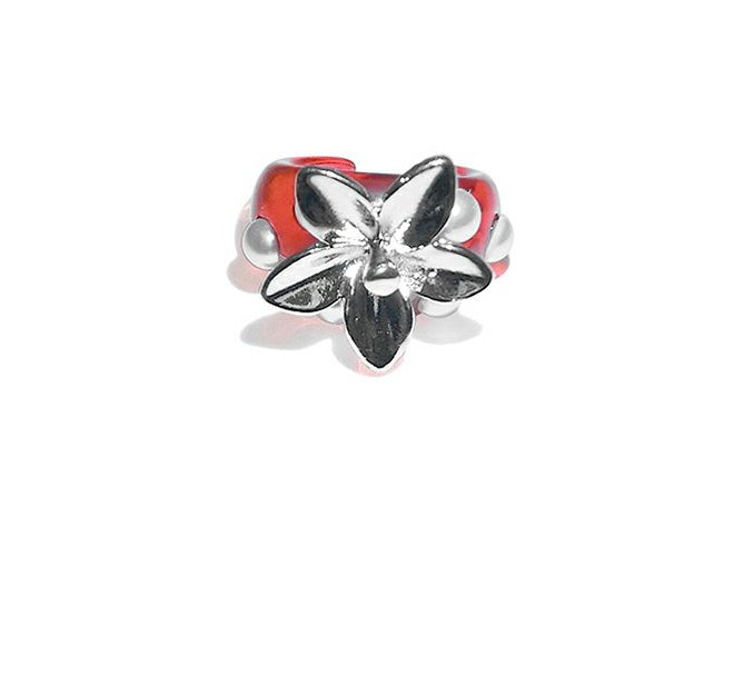 FN Flower Acrylic Faux Pearl Ring LOJS23