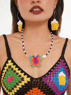 LB Butterfly Necklace Beaded Sweet Clavicle Chain LOJL52 CUSTOMIZE