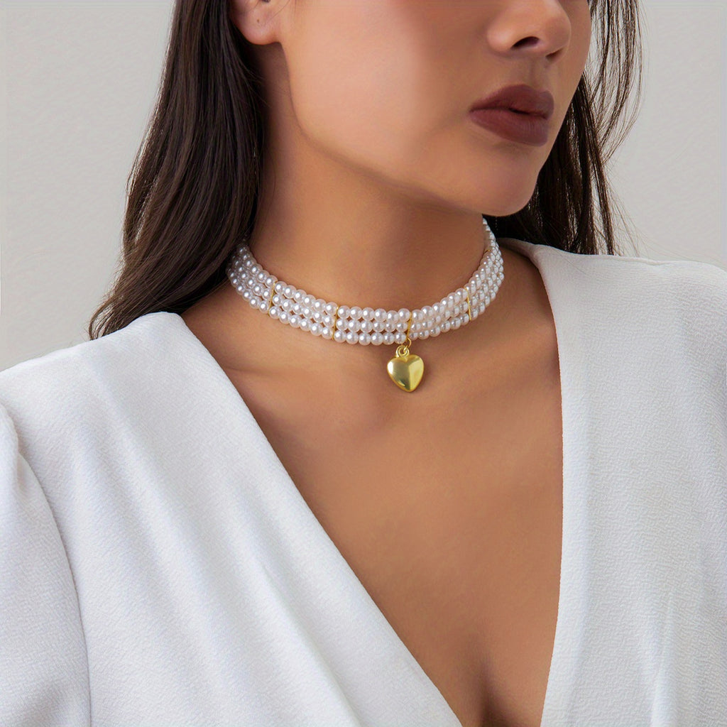 Gorgeous Pearl Gem Water Drop Pendant Necklace - Perfect for Women's Fashion!