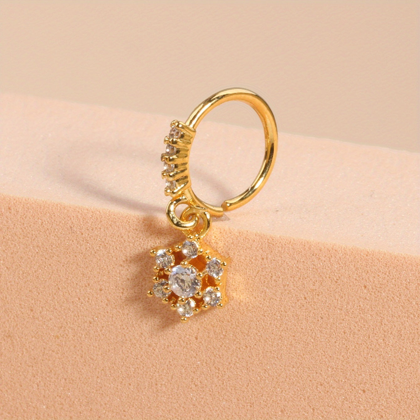 Unleash Your Inner Butterfly with our Dangle Nose Hoop Rings - Perfect for Body Piercing Jewelry!