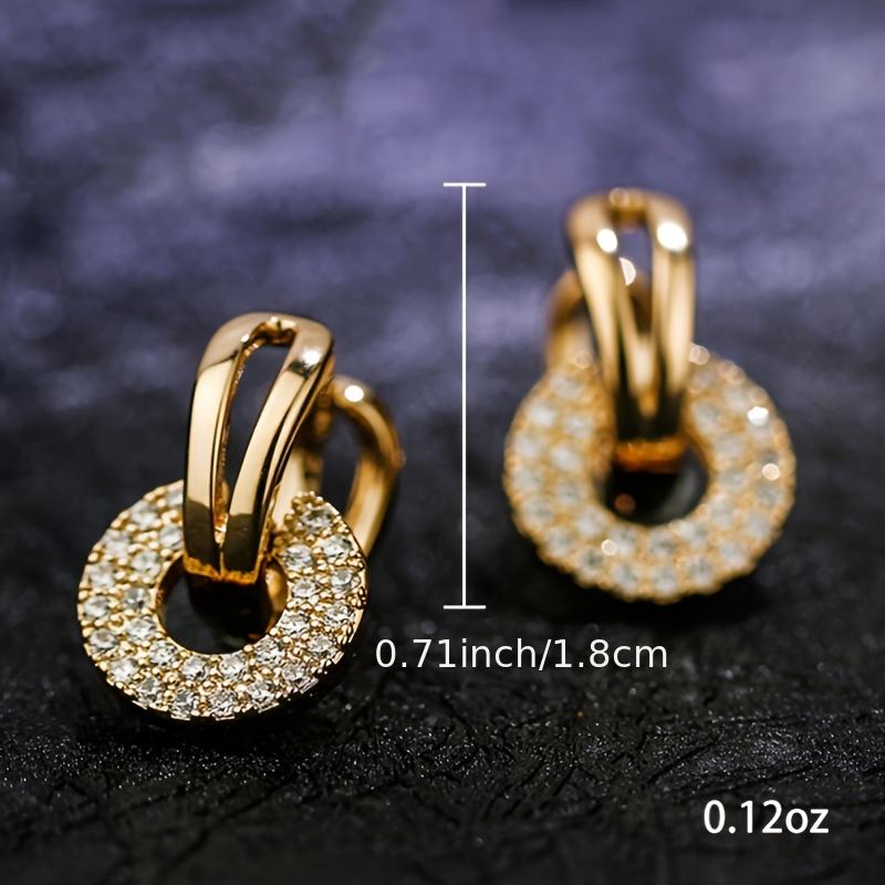 Gorgeous Silver Round Zircon Earrings - The Perfect Fashion Accessory for Stylish Women