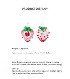LB Hand Crochet Pink "Strawberry" Earrings LOJL31