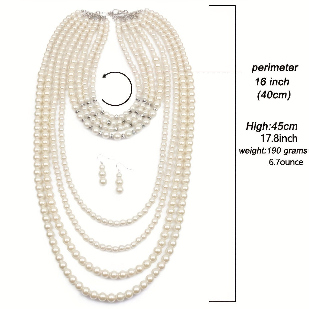 3pcs Earrings Plus Necklace Boho Style Jewelry Set Made Of Milky Stones Match Daily Outfits Dainty Party Accessories