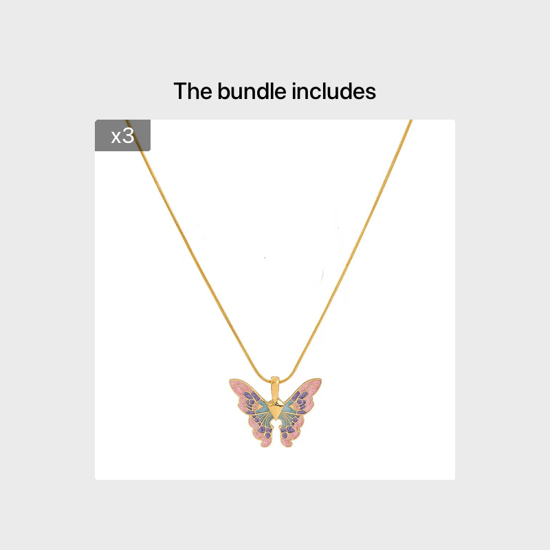 Sweetheart Romantic Cute 7 Tone Butterfly Lady Necklace 4 Tone Choice Fashion Girls Party Gift Jewelry