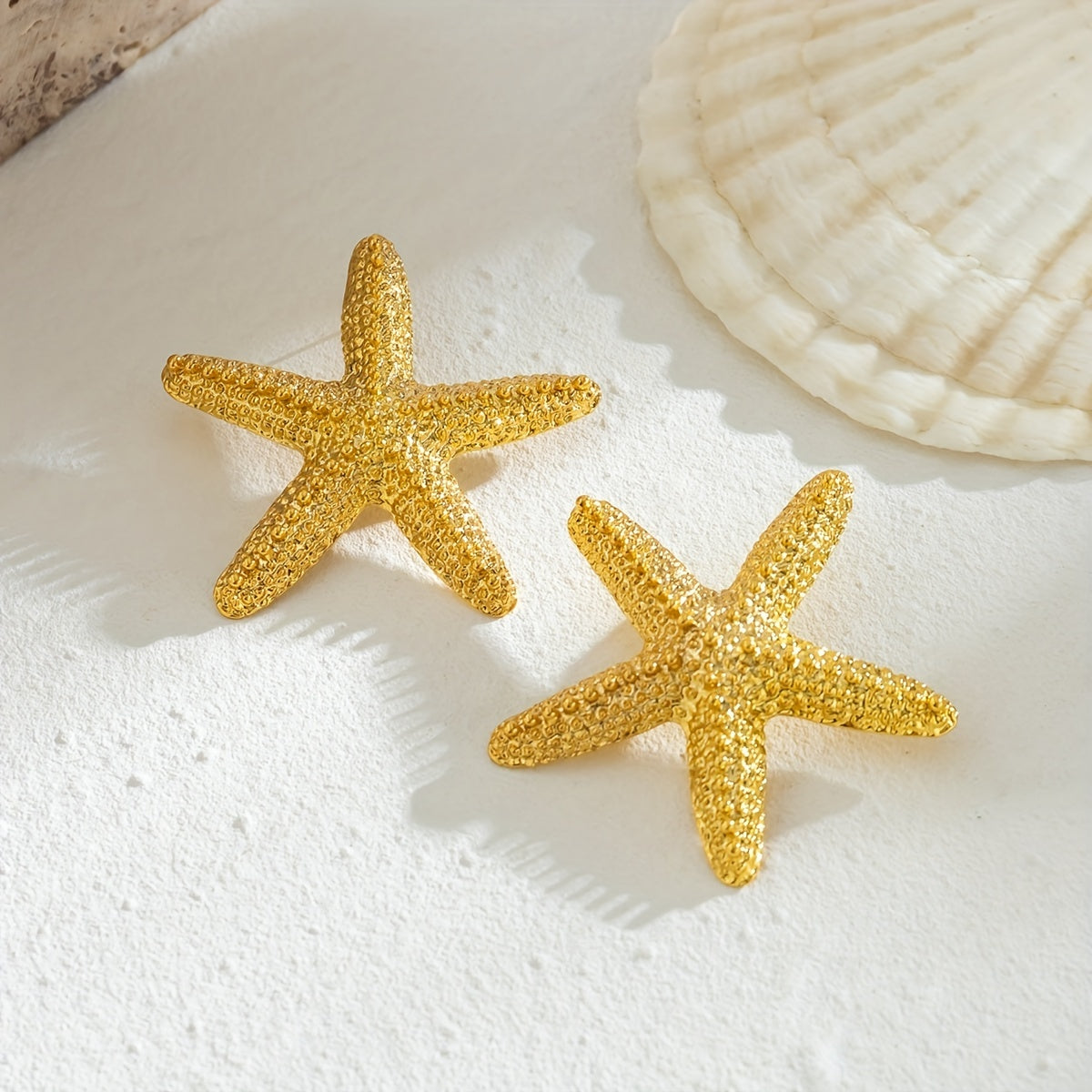 Starfish Stud Earring Retro Dramatic Metal Style Personality Fashion Beach Style Summer Daily Jewelry For Women