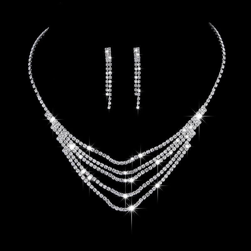 Elegant Rhinestone Bridal Jewelry Set - Perfect for Weddings, Proms, and Special Occasions