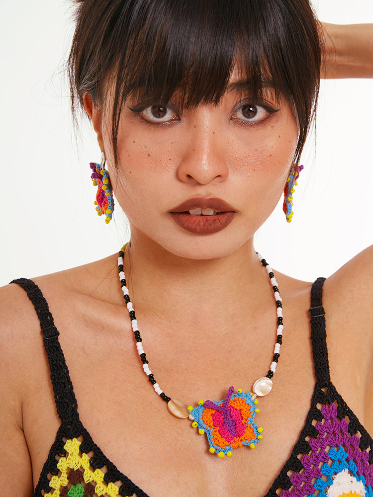 LB Butterfly Necklace Beaded Sweet Clavicle Chain LOJL52 CUSTOMIZE