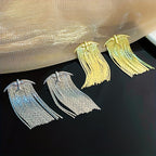 Vintage Light Luxury Tassel Dangle Earrings Women's High-end Waterfall Earrings Retro Gift For Girls Women (1 Pair)
