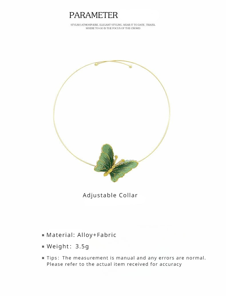 FN Temperament Clavicle Chain Butterfly Necklace LOJS33
