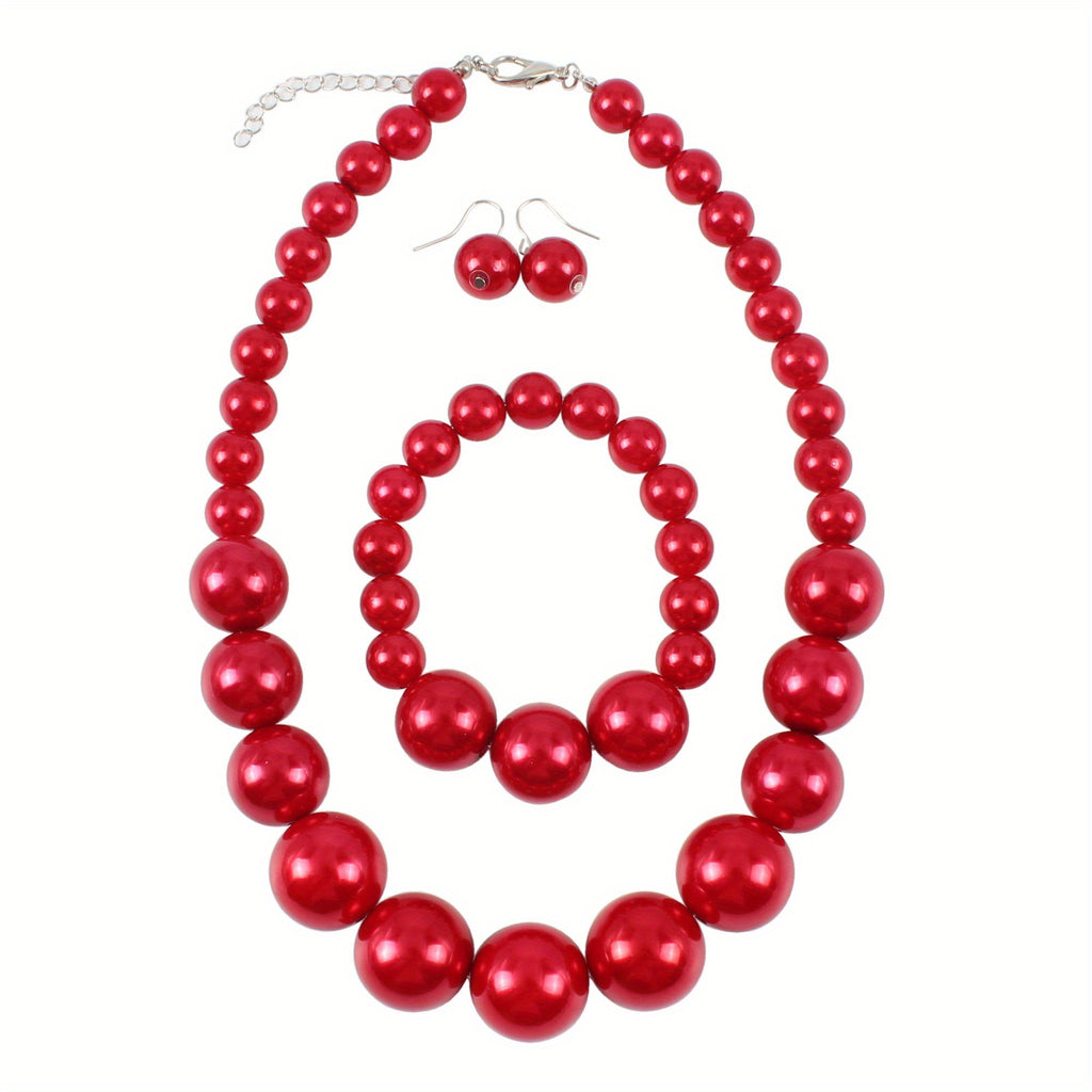 Elegant Faux Pearl Jewelry Set for Women - Perfect Gift for Any Occasion