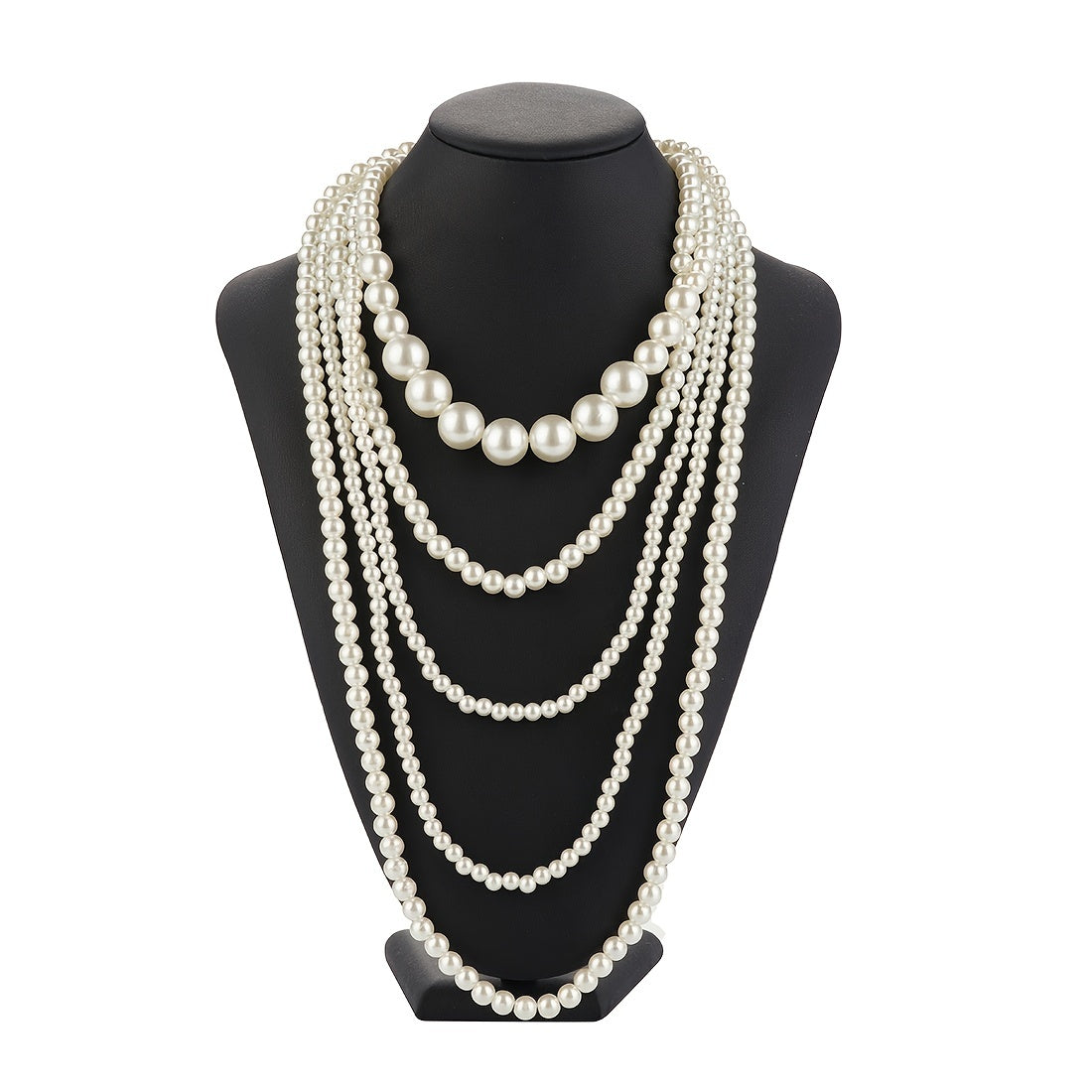 1pcs Multi-Layer Elegant Imitation Pearl Necklace for Women - Perfect for Cheongsam and Chinese New Year Outfits