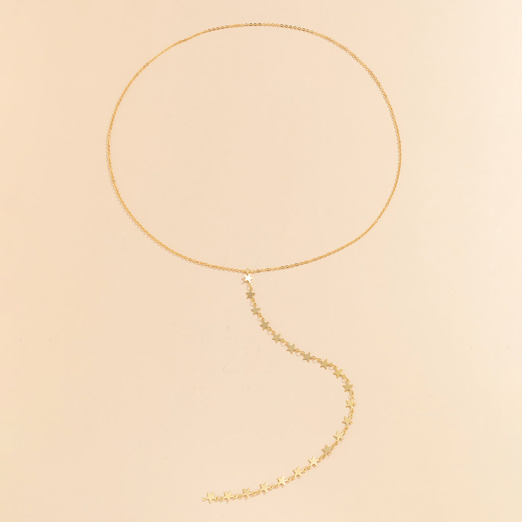 Star Tassel Charm Necklace