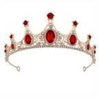 Elegant Vintage Small Baroque Crystal Tiaras Crowns, Halloween Hair Accessories, Bridal Jewelry, Rhinestone Crystal Diadem
