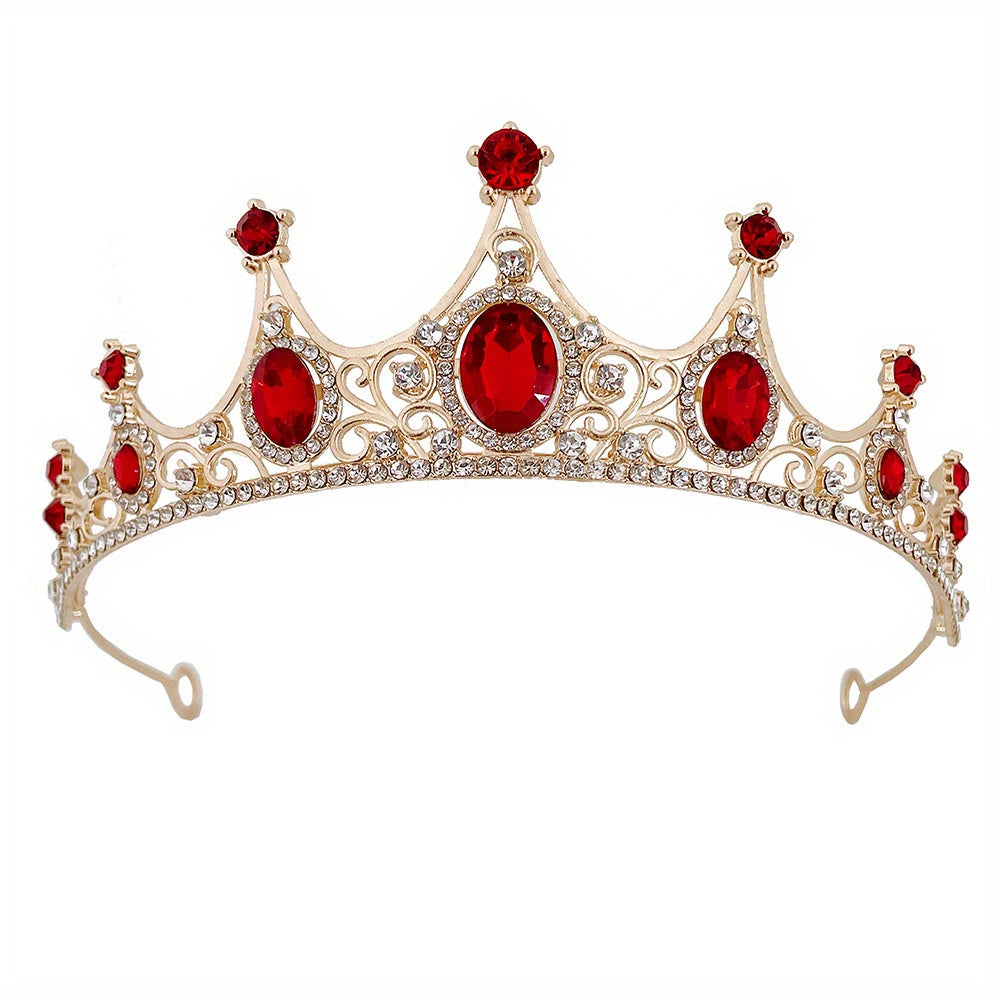 Elegant Vintage Small Baroque Crystal Tiaras Crowns, Halloween Hair Accessories, Bridal Jewelry, Rhinestone Crystal Diadem