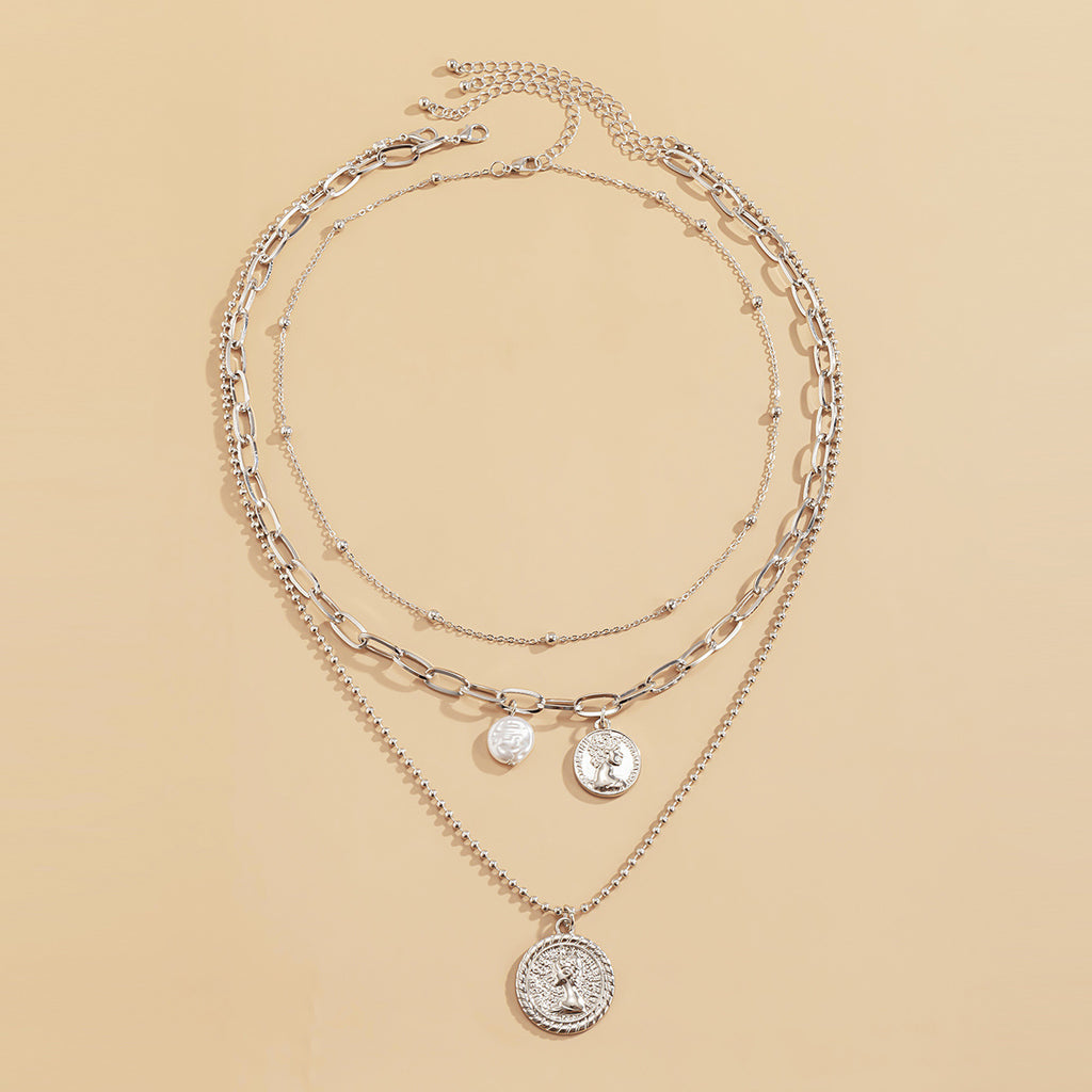 Gorgeous Vintage Baroque Pearl Metal Pendant Set - Perfect Gift for the Special Woman in Your Life!