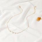 Elegant Round Shape Faux Pearl Chain Necklace