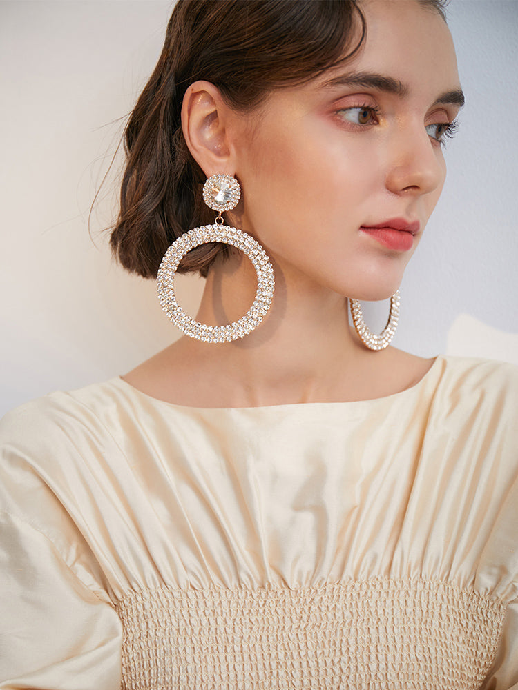 FN Round Large Circle Hoop Earrings LOJS112