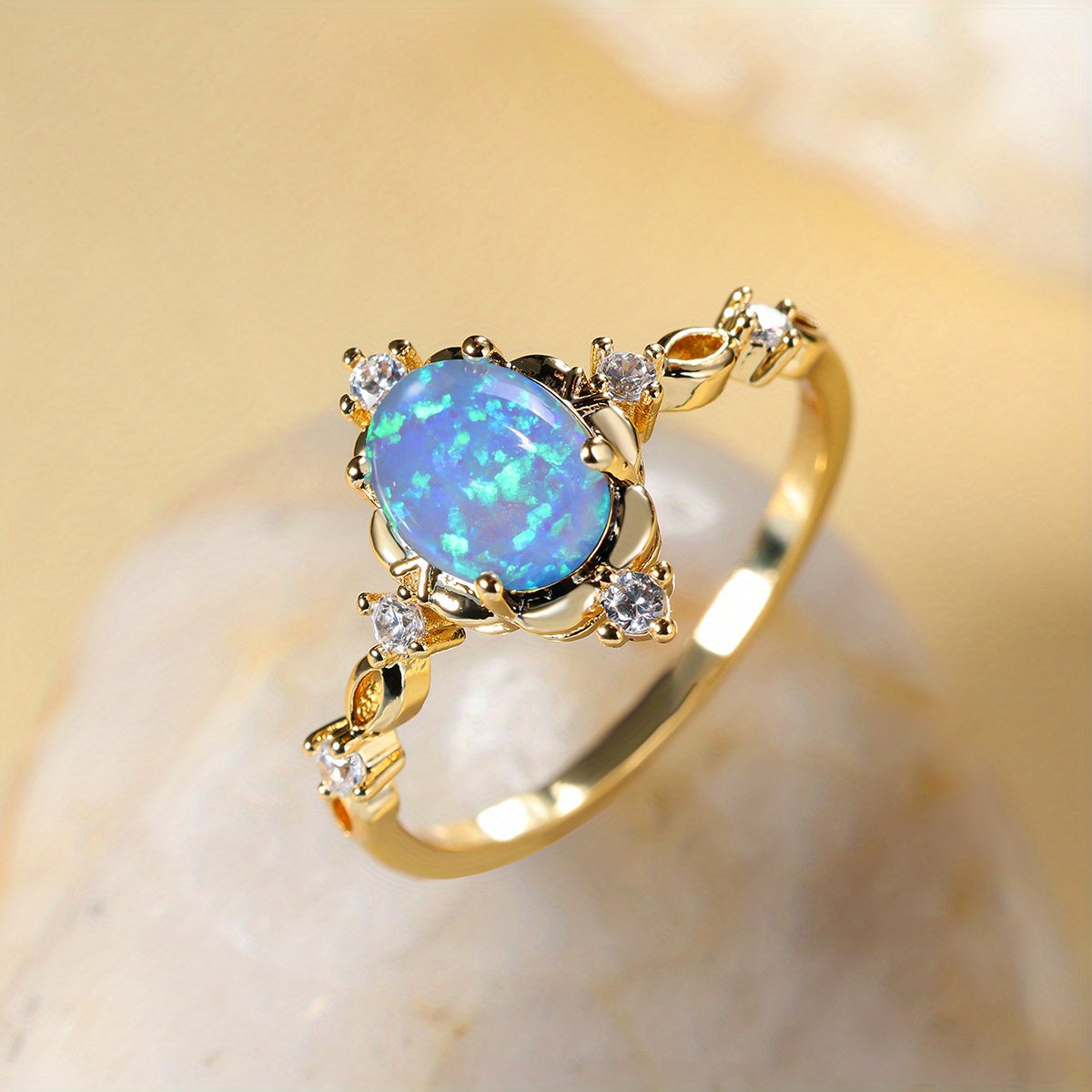 Stunning White Opal Oval Stone Engagement Rings for the Lovely Bride-to-Be