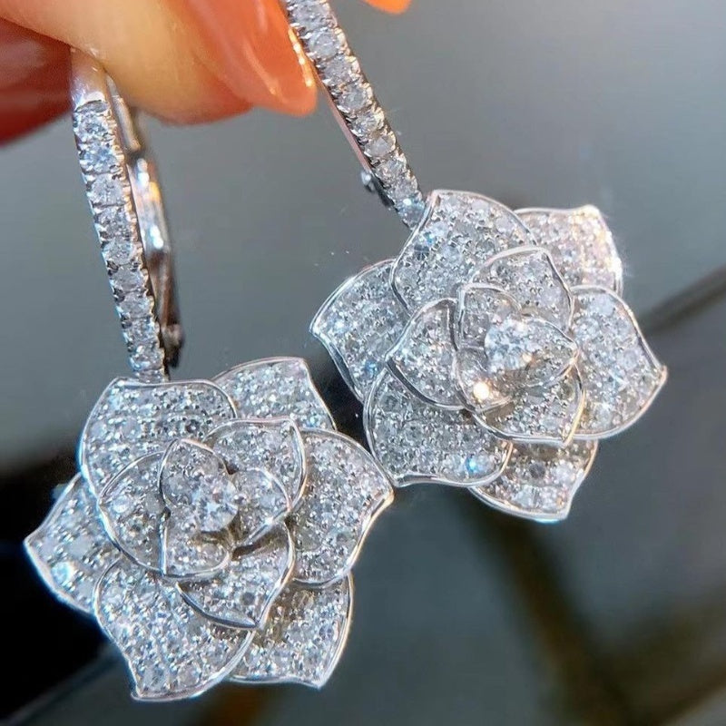 Add a Touch of Elegance to Your Look with Flower Shape Hook Earrings