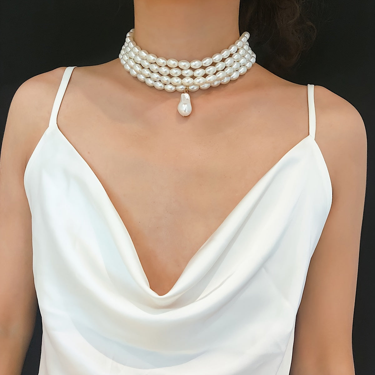 Gorgeous Baroque-Shaped Pearl Necklace - Perfect for Holiday Style!