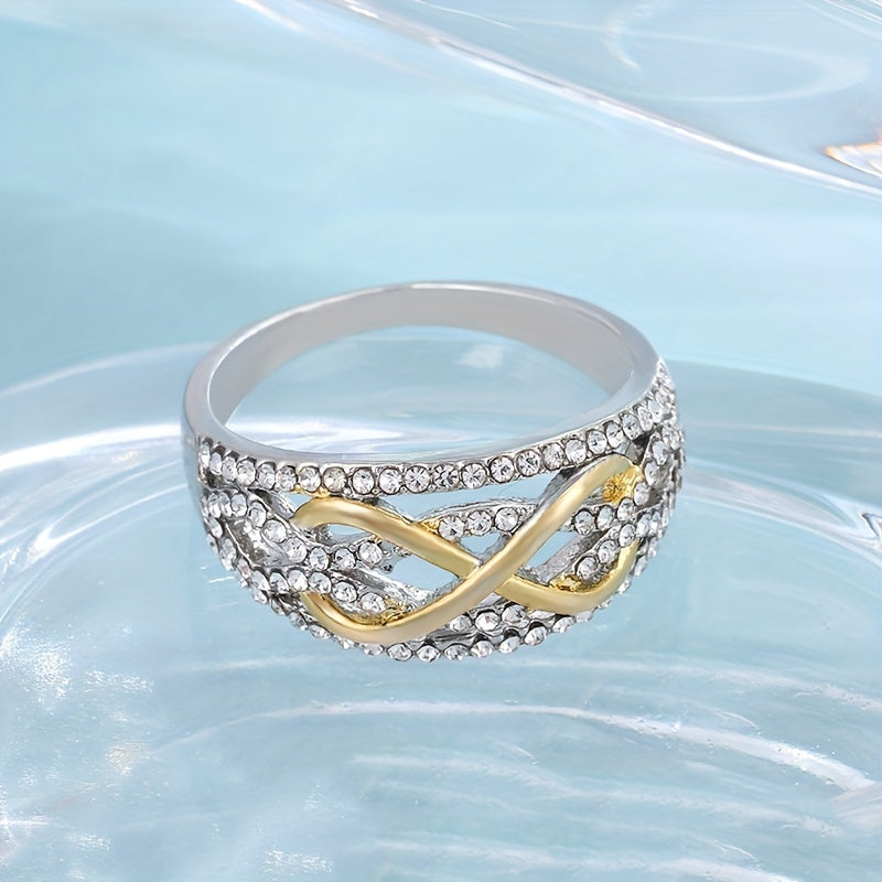 Elegantly Crafted Ladies Two Tone Infinity Shape Engagement/Wedding Ring