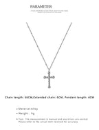 FN Cross Long Chain Pendant Couple Necklace LOJS70