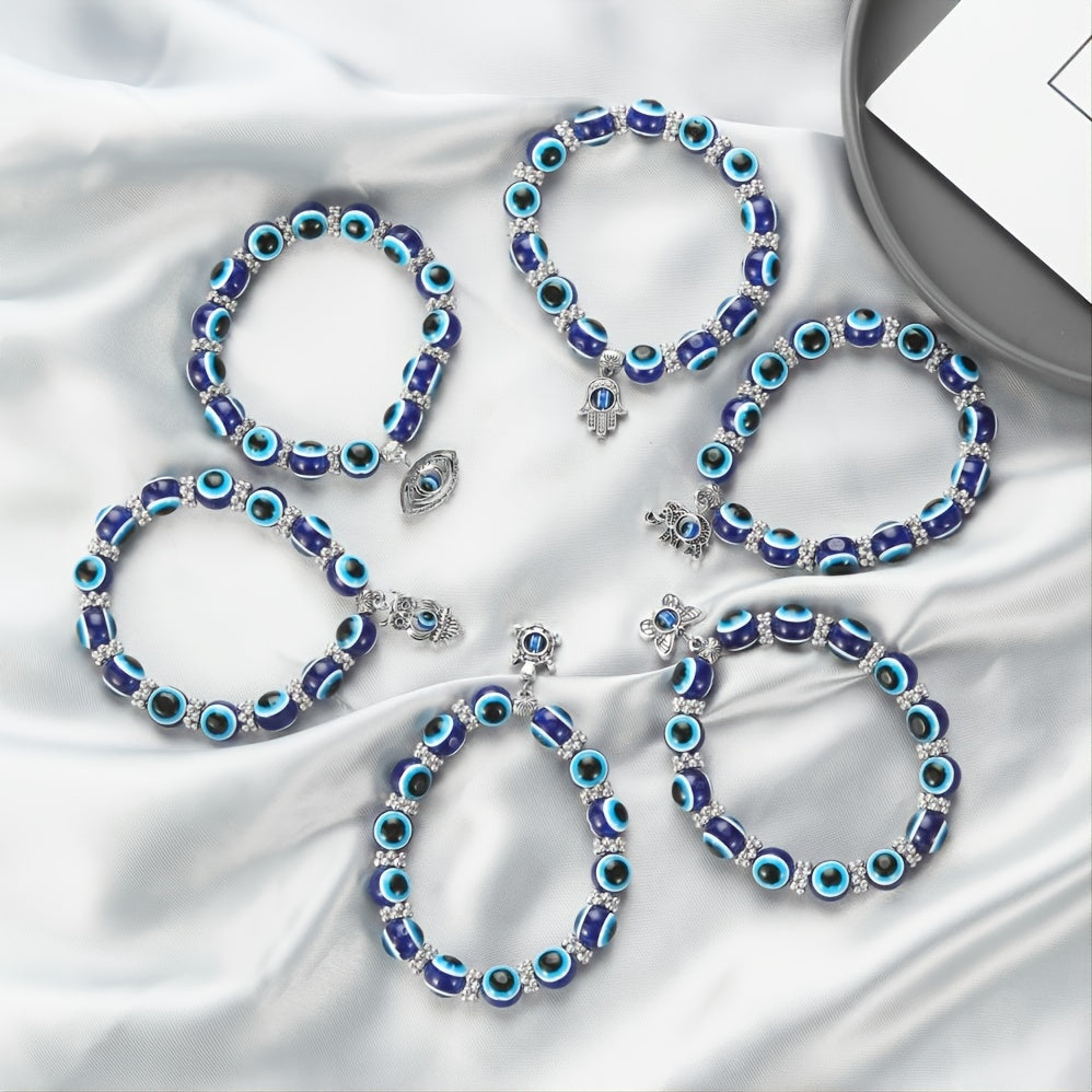 Devil's Eye Bracelet featuring Turtle and Butterfly Eye Pendants Perfect for Kids