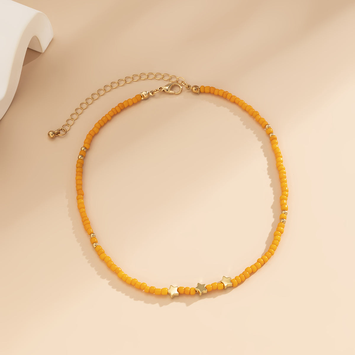 Simple Handmade Beaded Necklace Vintage Colorful Star Necklace 1pc Holiday Style