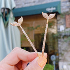 Mermaid Fishtail Hair Clip Rhinestone Silvery Golden Barrette Hairpin Hair Accessories