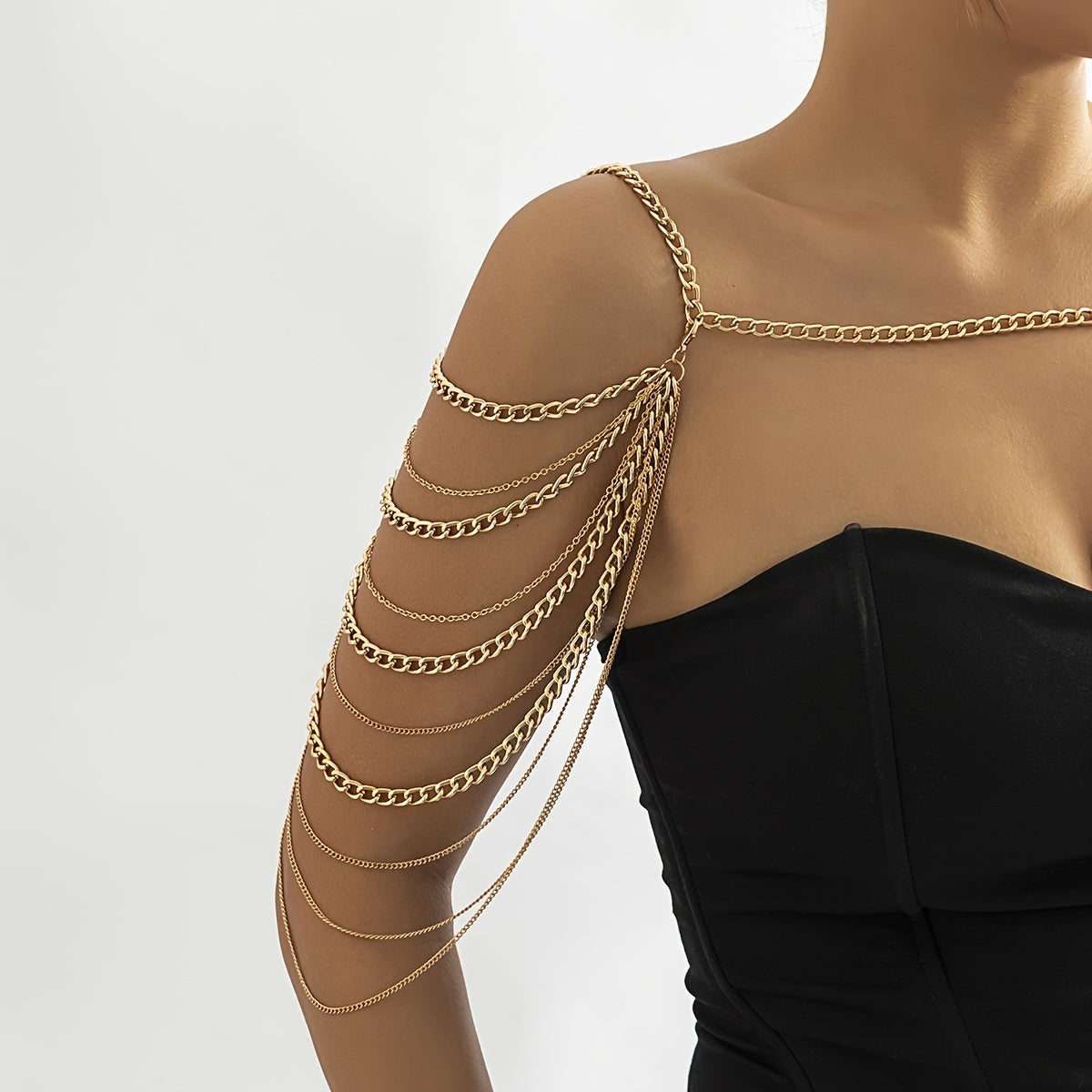 Be Bold and Sexy in this Exaggerated Fringed Multi-Layer Shoulder Chain Body Chain!