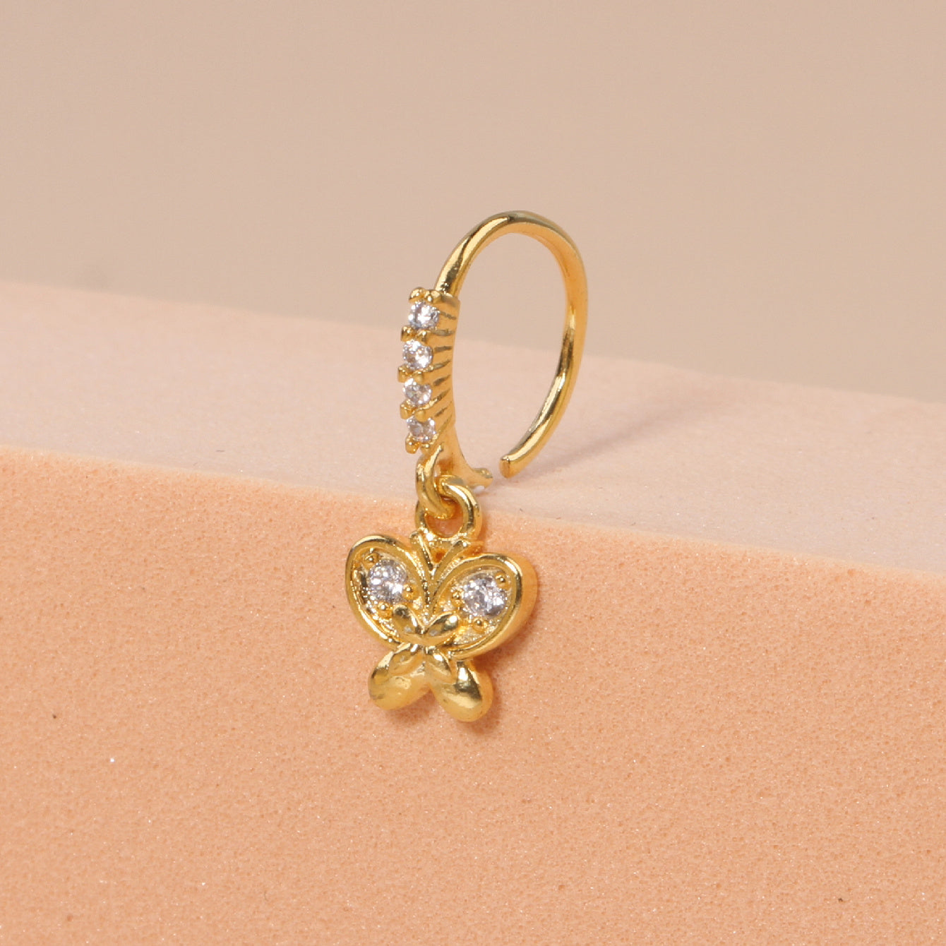 Upgrade Your Style with our Butterfly Dangle Nose Ring Hoop