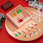 Christmas Cute Earrings Candy Santa Claus Christmas Tree Elk Earrings LJC17