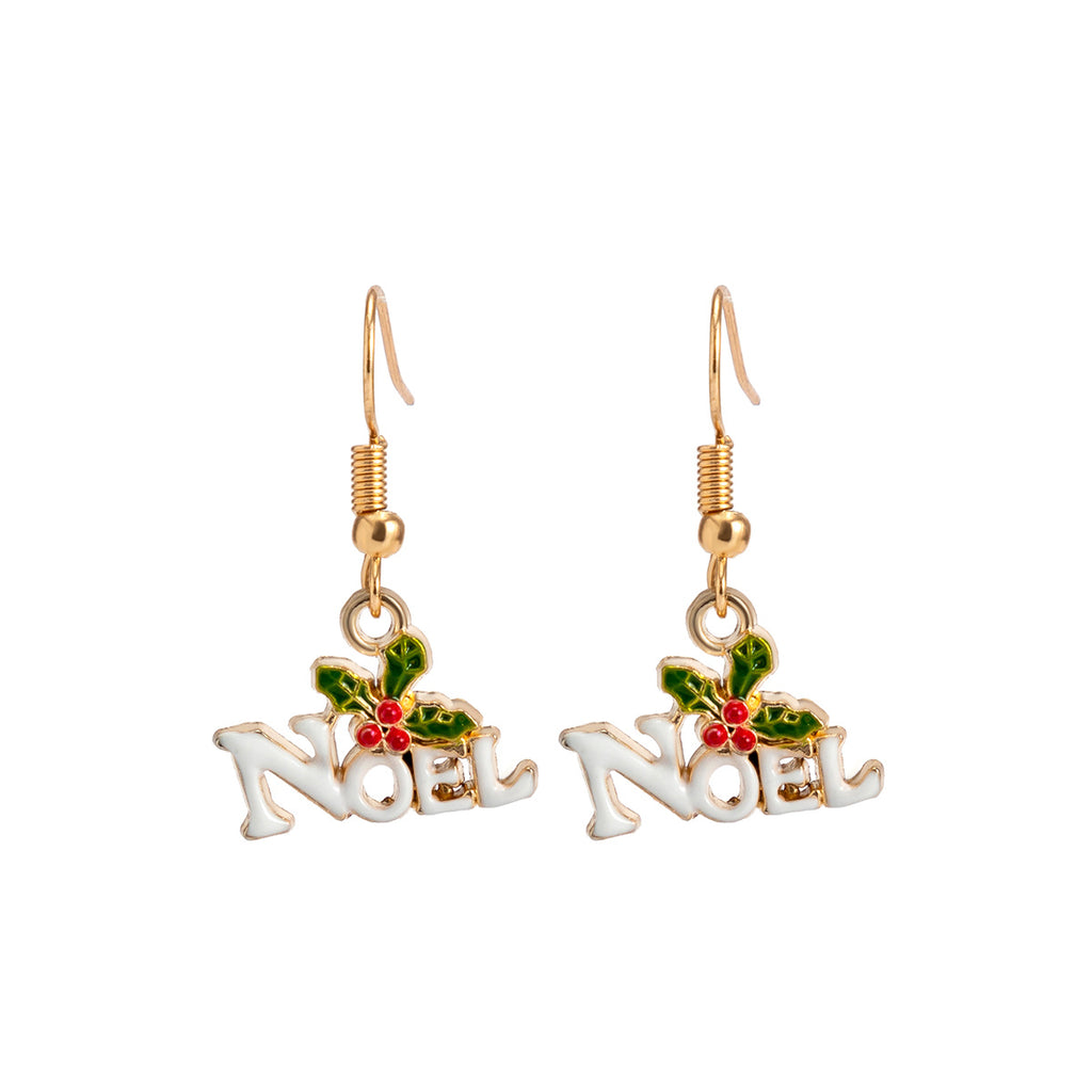 Christmas Cute Earrings Candy Santa Claus Christmas Tree Elk Earrings LJC17