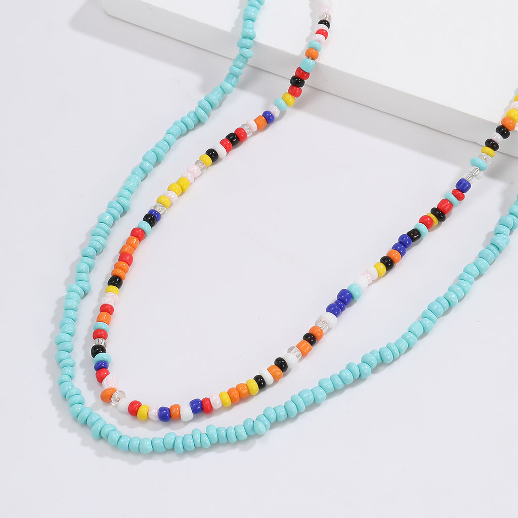 7-Piece Colorful Beaded Necklace Set - A Stylish Accessory For Every Woman!