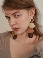 FN Exaggerated Acrylic Oval Ball Earrings LOJS132