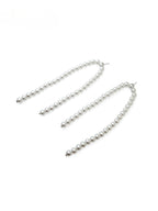 FN Faux Pearl Long Drop Slim Earrings LOJS122