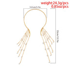 Elegant Fine Jewelry For Women & Girls: Exaggerate Faux Pearl Tassel Open Choker Necklace
