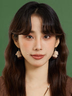 LB Hand Crochet "Little Bear" Earrings Cute Ear Clip LOJL97