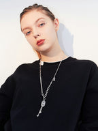 FN "Zhaocai" Pendant Sweater Chain Necklace LOJS85