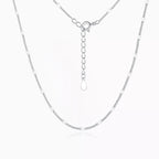 Seven Degrees Sterling Silver Necklace - Elegant Clavicle Chain for Women, 925 Silver Flash Piece Chain Jewelry