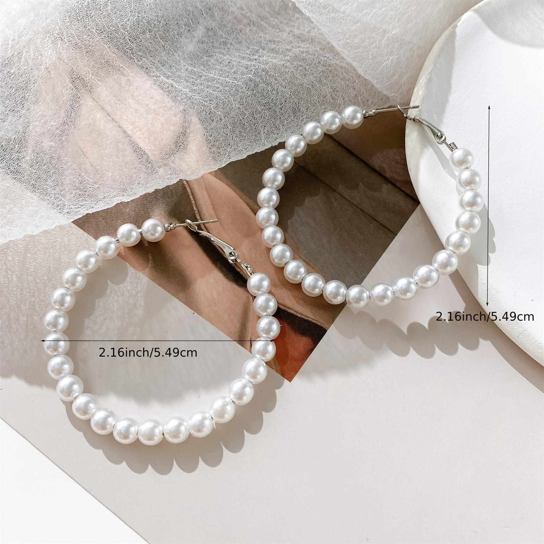 Upgrade Your Style with Our Alluring Allover Pearl Hoop Earrings - Women's Fashion Accessories 2023 New In