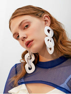 FN Acetate Acrylic Irregular Chain Earrings  LOJS128