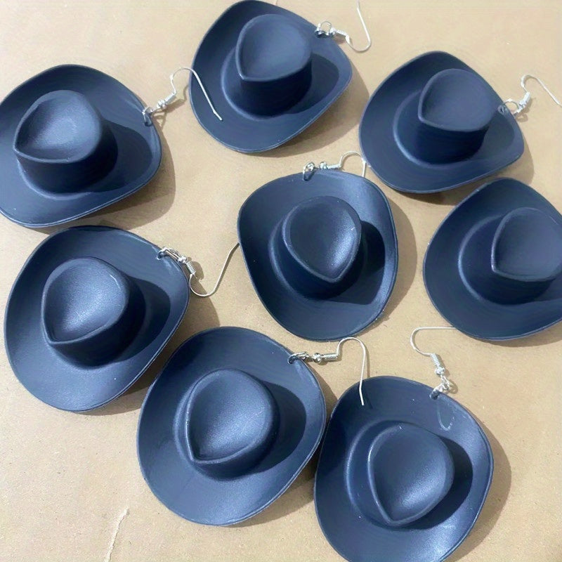 1Pair Creative Disco Cowboy Hat Earrings Funny Party Accessories Novel Jewelry Gifts For Girls