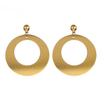 FN Large Ring Round Style Earstuds Earrings LOJS45