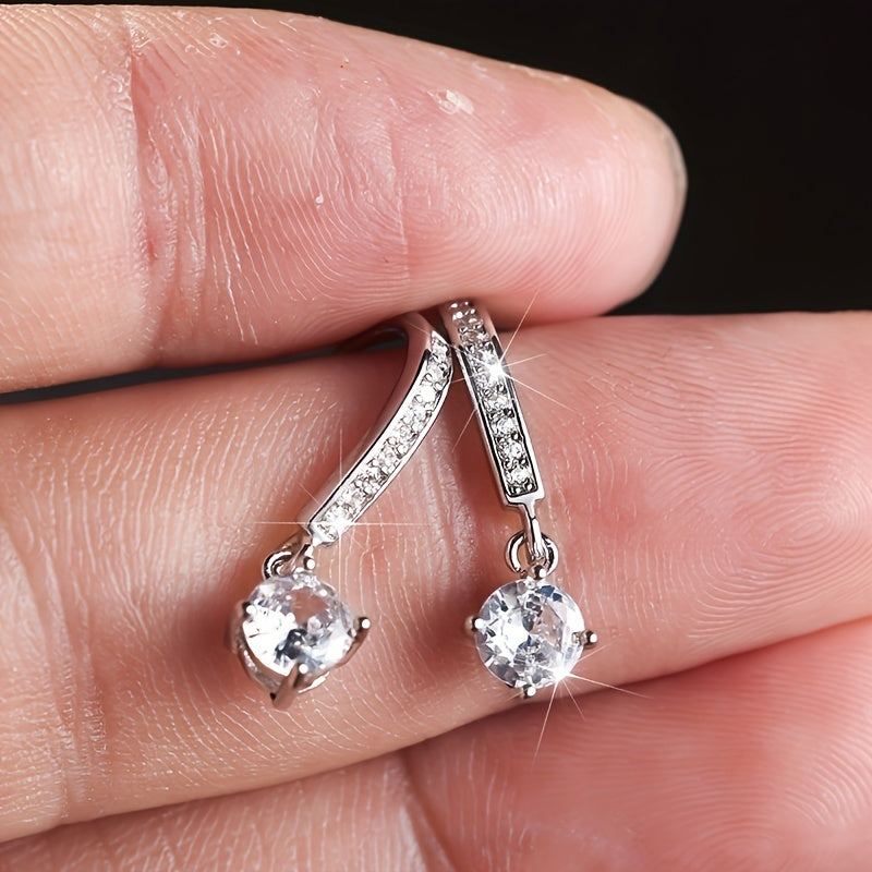 Elevate Your Style with Our Elegant Crystal Drop Dangle Hoop Earrings