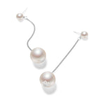 FN Artificial Pearl Long Earrings Sweet Tassel Chains Ear Clips  LOJS133