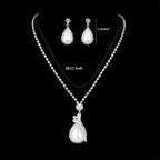 Elegant Pearl and Rhinestone Jewelry Set for Parties and Special Occasions