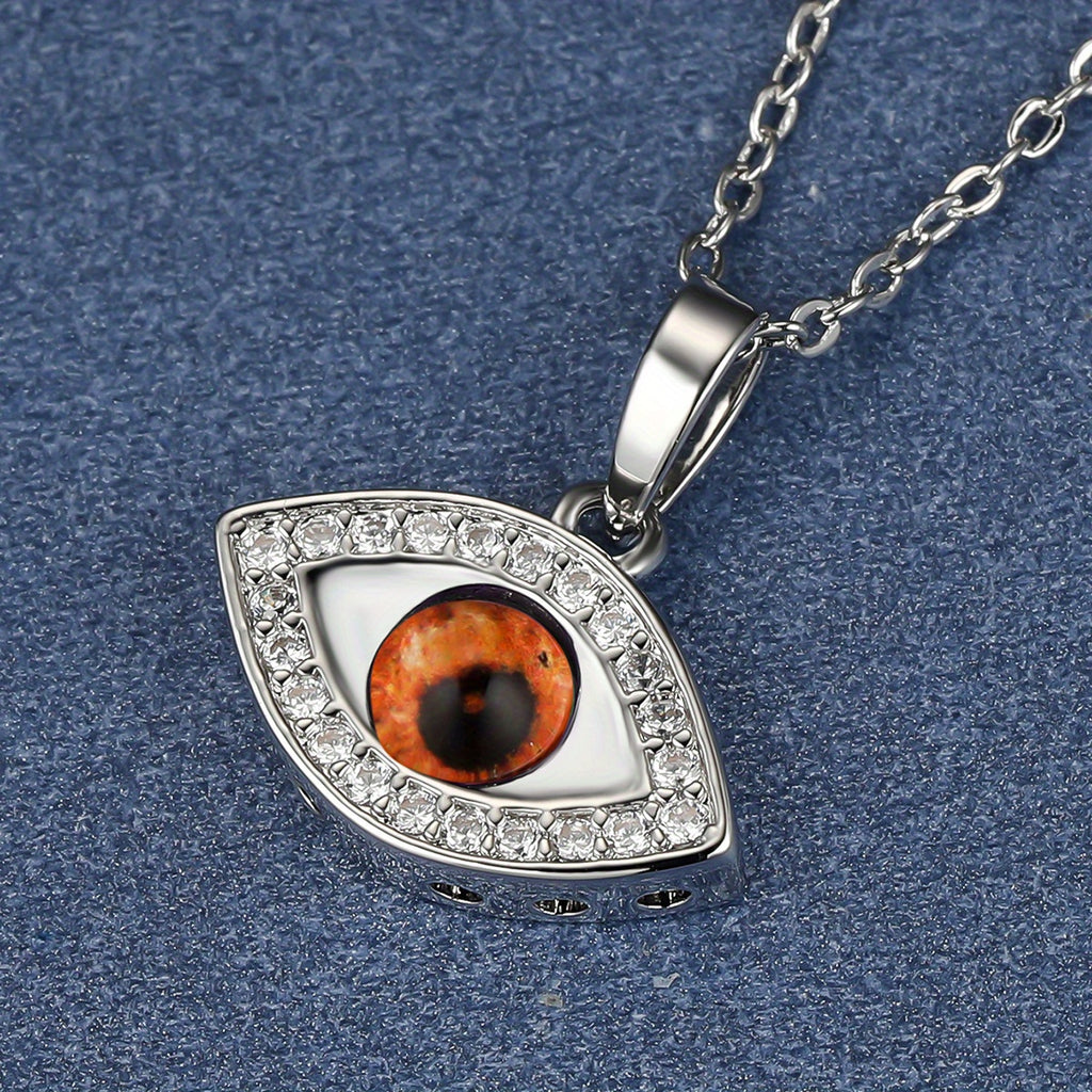 Gorgeous Multicolor Evil's Eye Pendant Necklace - A Must-Have for Hip Hop Women!