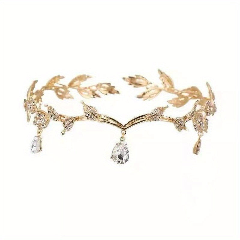 Wedding Hair Tiara Crystal Bridal Tiara Crown Silver Color Diadem Veil Tiaras Wedding Hair Accessories Headpieces Head Jewelry Hair Accessories For Women Girls