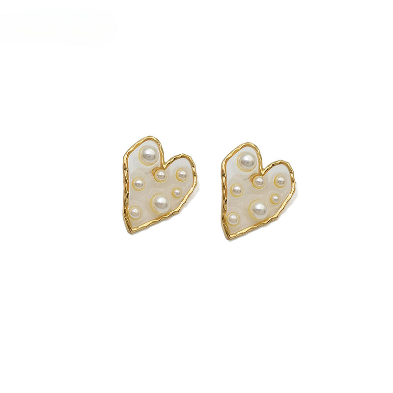 FN 925 Silver Needle Transparent Love Earrings LOJS121
